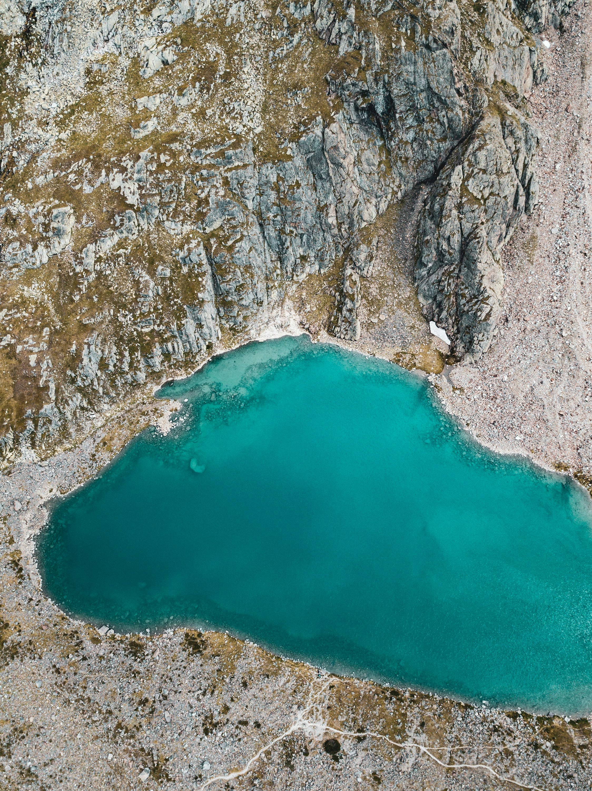 aerial photography of lake during daytime
